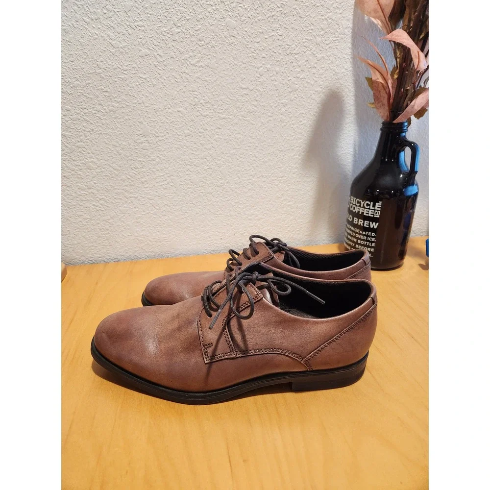 ECCO Men's Leather Derby‎ Shoes – Brown – Size EU 40 / US 6–6.5 – Danish Design